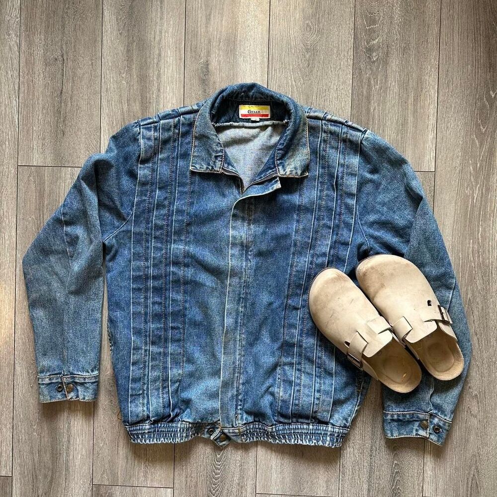 Vintage 1990s Blue Denim Jacket Chore Coat
